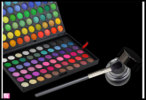 Paleta 120 sombras A + Delineador em gel + Pincel -
